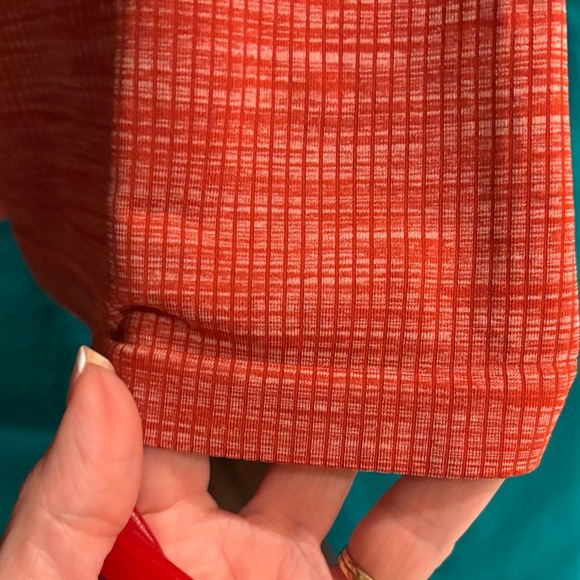 Orange Ribbed Racerback Tank Top, Sz Large - Picture 3 of 7